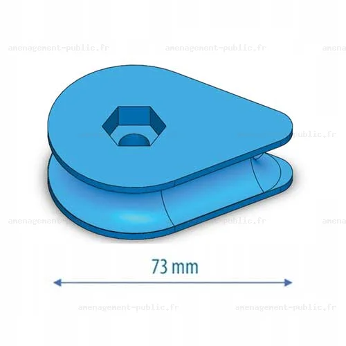 Cosse de corde pleine en plastique avec insert de vis à tête hexagonale